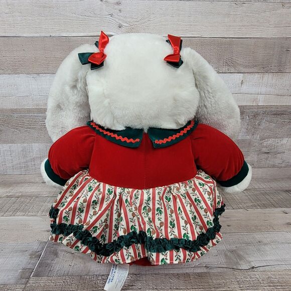 Vintage Christmas Bunny Plush DanDee Boy Girl Holiday Kids Kay Bee Toys - Picture 3 of 16